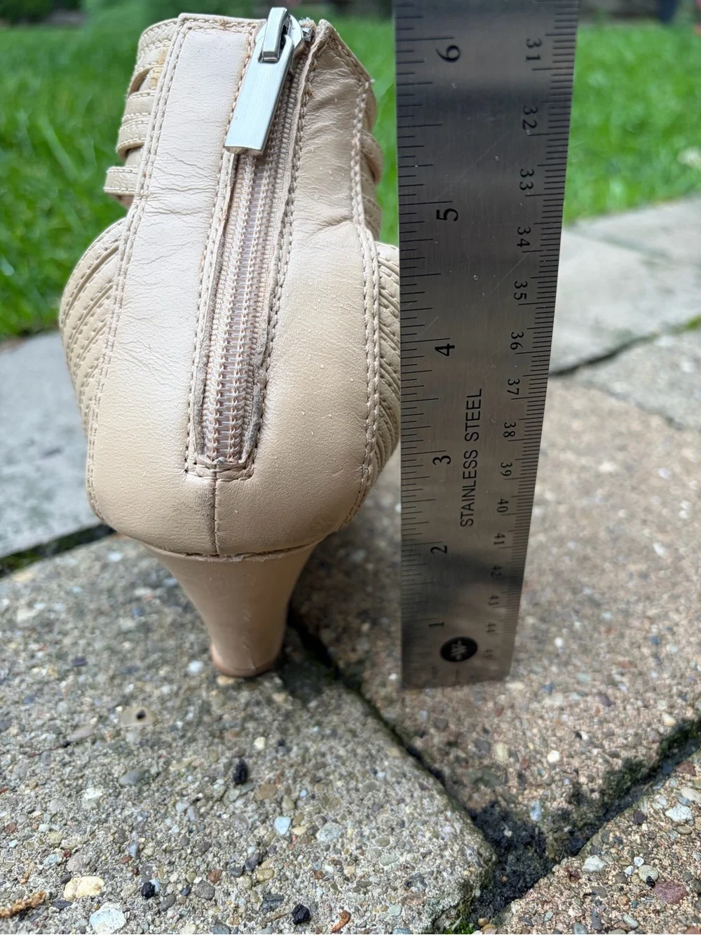 Neutral Beige Ankle-Cuff Wedge Sandals